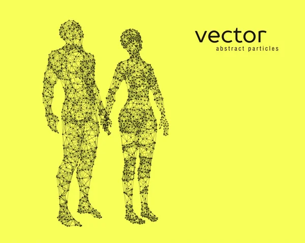 Abstraktní vektorové ilustrace páru. — Stockový vektor