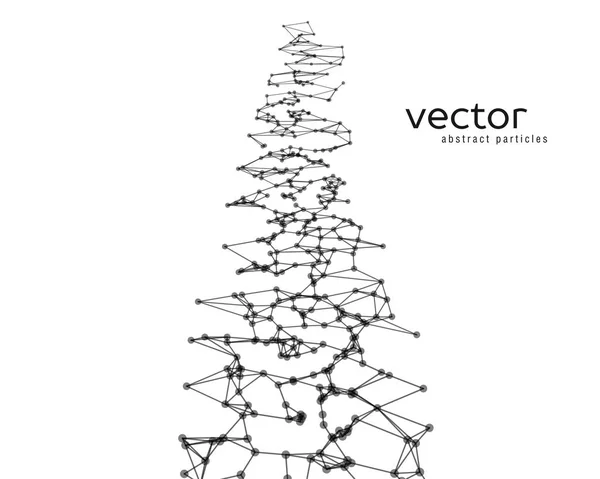 Vektorový pozadí s černým abstraktní částice. — Stockový vektor