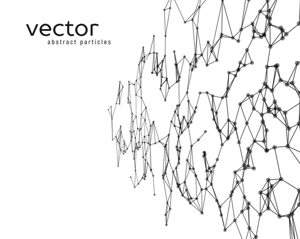 Tło wektor cząstkami Abstrakcja Czarny. — Wektor stockowy