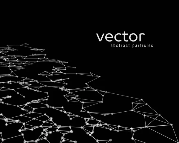 Fondo vectorial con partículas abstractas blancas . — Archivo Imágenes Vectoriales