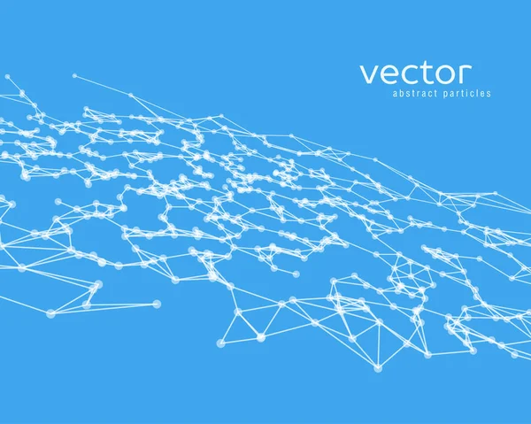 Fondo vectorial con partículas abstractas blancas . — Vector de stock