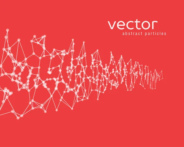 Векторный фон с белыми абстрактными частицами . — стоковый вектор