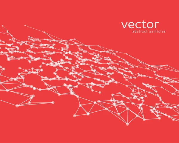 Vektorhintergrund mit weißen abstrakten Teilchen. — Stockvektor