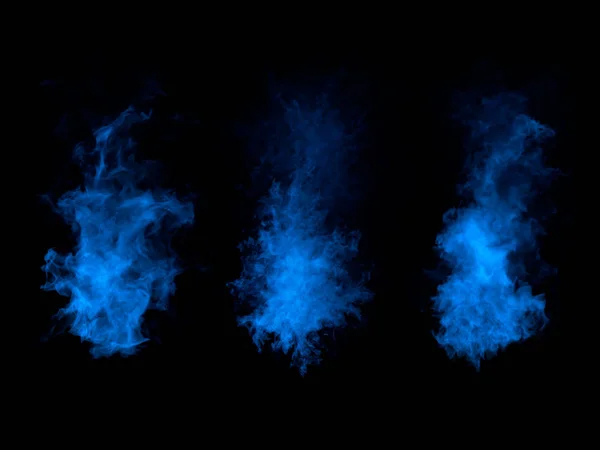 Abstrakta rökiga former på svart bakgrund. — Stockfoto