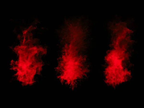 Абстрактні димчасті фігури на чорному тлі . — стокове фото