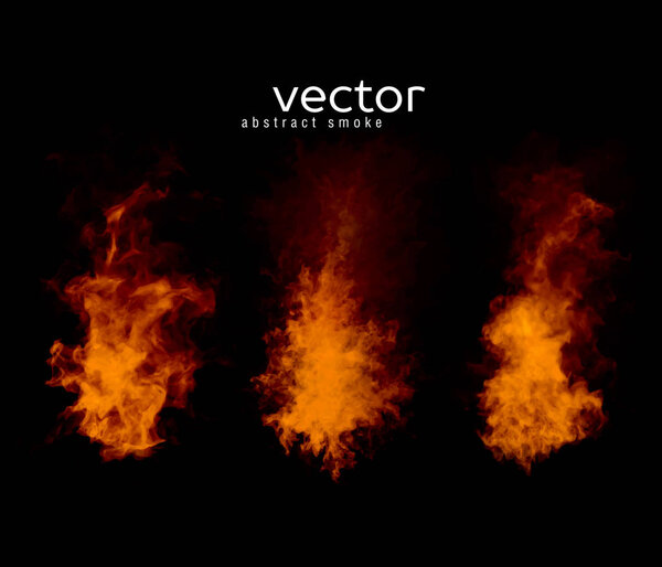 Vector illustration of smoky shapes.