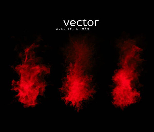 Vector illustration of smoky shapes.