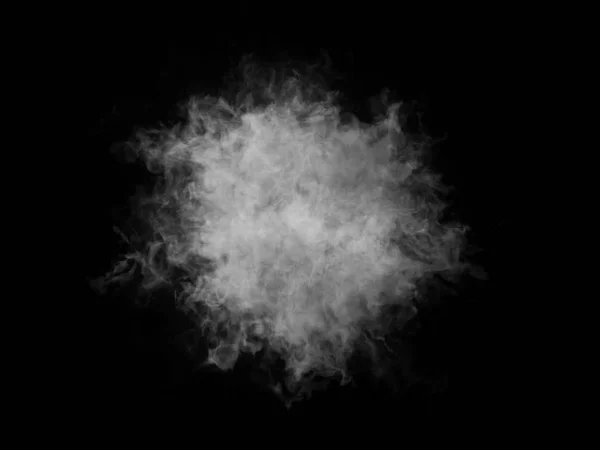 Forma fumegante abstrato no fundo preto . — Fotografia de Stock