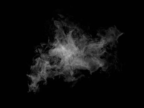 Forma fumegante abstrato no fundo preto . — Fotografia de Stock