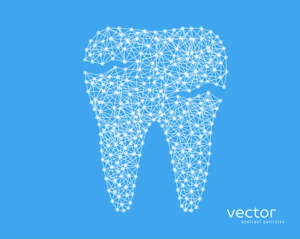 Ilustración vectorial abstracta del diente con caries . — Archivo Imágenes Vectoriales