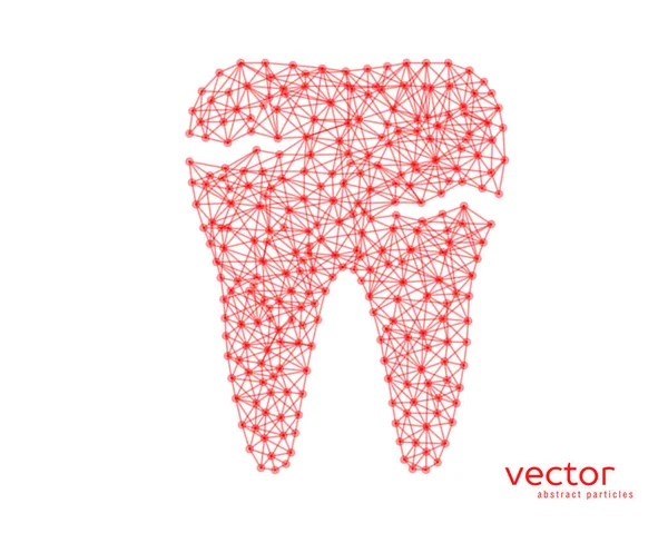 Abstract vector illustration of tooth with caries. — Stock Vector