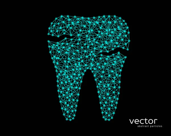 Illustrazione astratta vettoriale dei denti con carie . — Vettoriale Stock