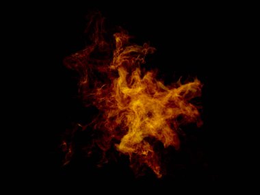 Siyah arka plan üzerine soyut dumanlı şekli.