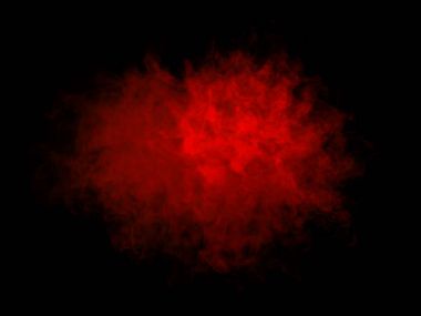 Siyah arka plan üzerine soyut dumanlı şekli.