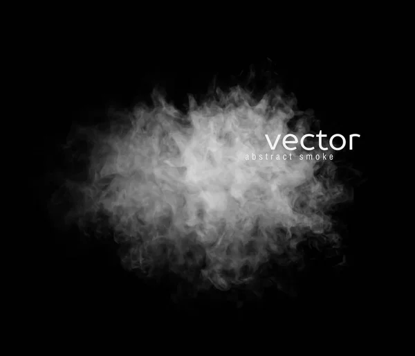 Vectorillustratie van rokerige vorm op zwarte achtergrond. — Stockvector