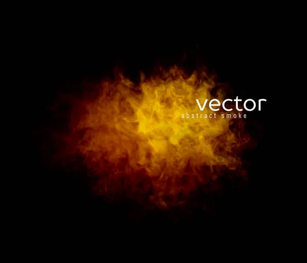 Vector illustration of smoky shape on black background. — Stock Vector