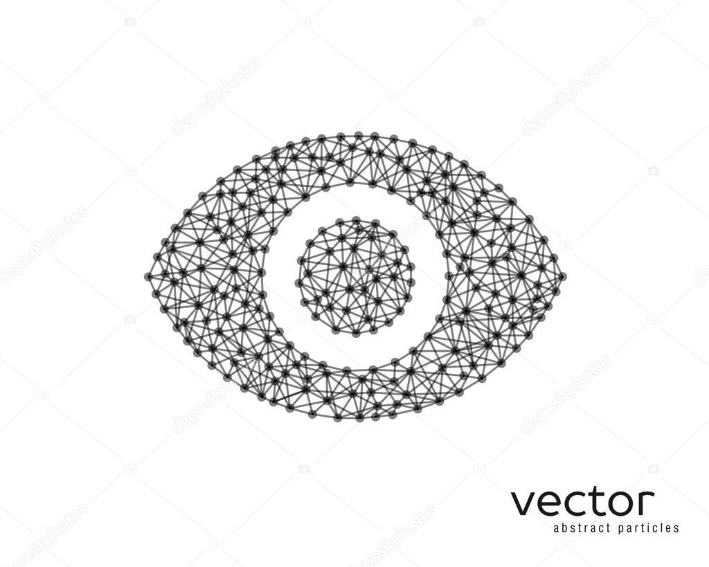Abstract vector illustration of human eye on white background.