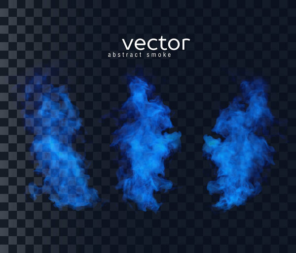 Vector illustration of smoky shapes.