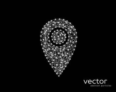 Geolocation işareti tasarlamak vektör çizim.