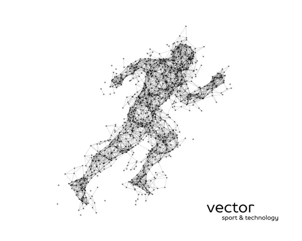 Abstraktní vektorové ilustrace běžící muž. — Stockový vektor
