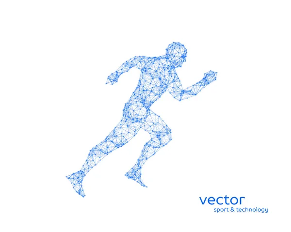 Абстрактная векторная иллюстрация бегущего человека . — стоковый вектор