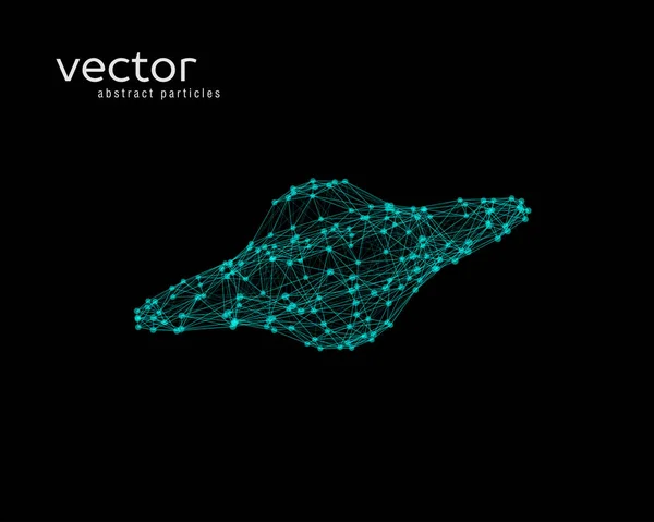 De abstracte vectorillustratie van vreemdelingen ruimtevaartuig. — Stockvector