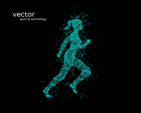 Illustration vectorielle abstraite de la femme qui court . — Image vectorielle