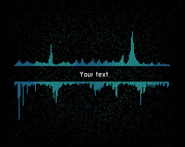 Futuristiska blå equalizer. — Stock vektor