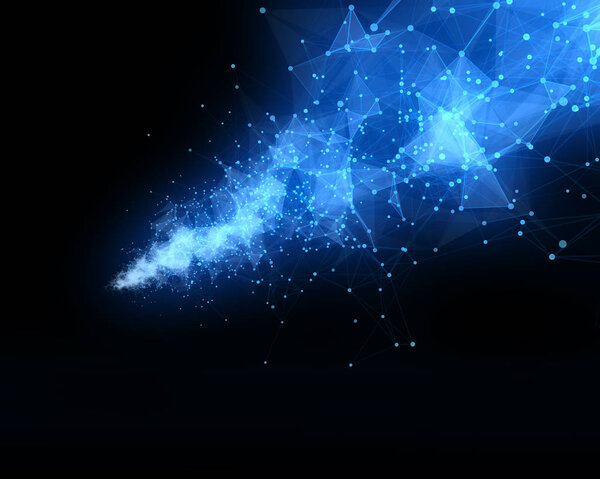 Fantastic background with abstract color nebula.