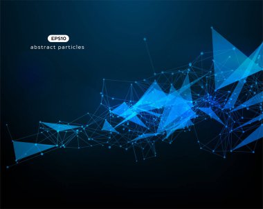 Soyut parçacıkları ile vektör arka plan.