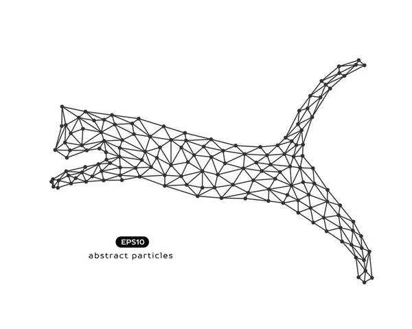 Векторна абстрактна ілюстрація стрибаючого кота . — стоковий вектор