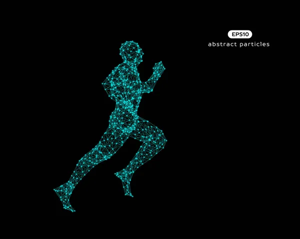 Illustration vectorielle abstraite du running man . — Image vectorielle