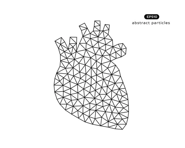 Ilustración abstracta del vector del corazón . — Vector de stock