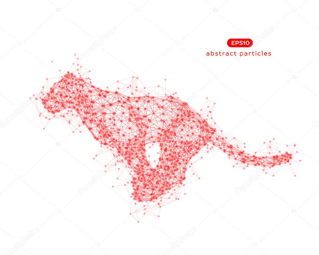 Vector abstract illustration of jumping puma. Eps 10. You can easily change color.