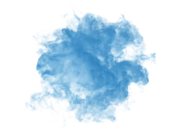 Abstract illustration of smoky shape on white background.