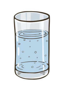 Vektör bardak saf su.