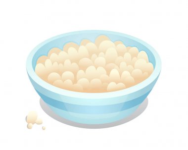 Kahvaltı kase. Yulaf ezmesi ve Mısır gevreği.