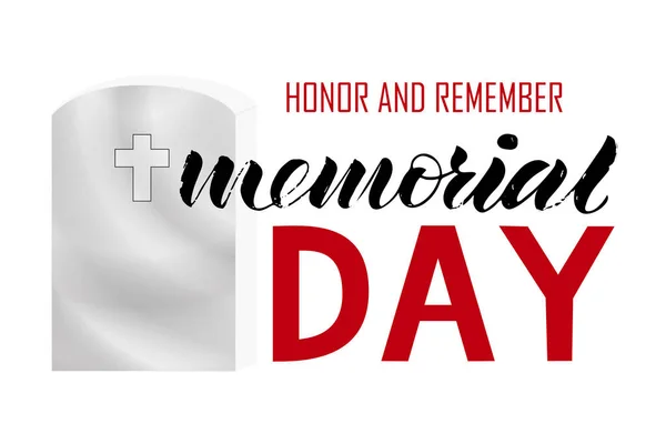 Γραμμάτων του Memorial day να τιμήσουμε και να θυμηθούμε — Διανυσματικό Αρχείο