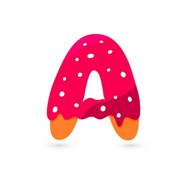 A harfi. İzole edilmiş. Vektör illüstrasyonu