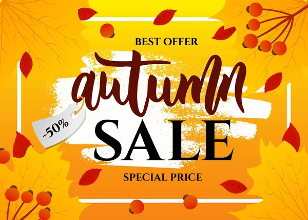 Template obf autumn sale web banner special price.
