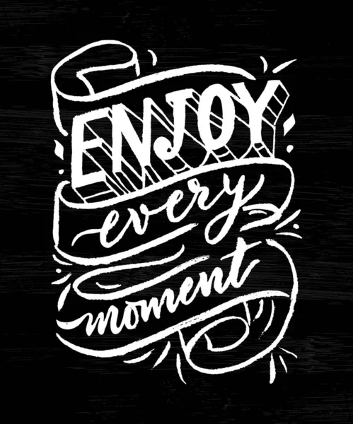 Enjoy Every Moment quote.Vector — Stock Vector