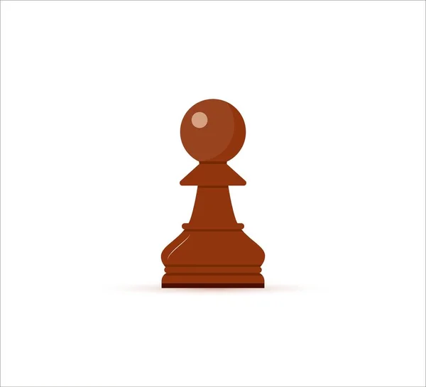 Σκακιστική Εικόνα Του Πιονιού Απομονωμένο Λευκό Φόντο Σύμβολο Σπορ Αναψυχής — Διανυσματικό Αρχείο