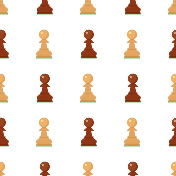 Απρόσκοπτη Μοτίβο Σκακιστικές Ξύλινες Φιγούρες Βέκτορ Πιόνι Έννοια Παιχνιδιού Χαρτί — Διανυσματικό Αρχείο