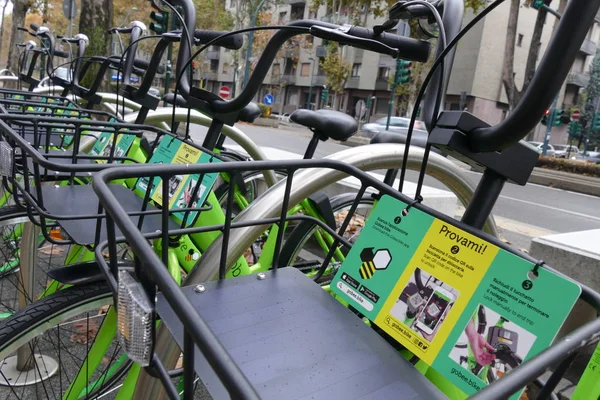 Bicicleta Compartilhando Gobee Inovador Nenhum Sistema Estação Acoplamento Para Bloquear — Fotografia de Stock