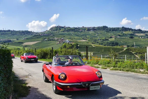 Italy Piedmont Langhe Circa September 2015 Oenological Tour Langhe Driving — Stock Photo, Image
