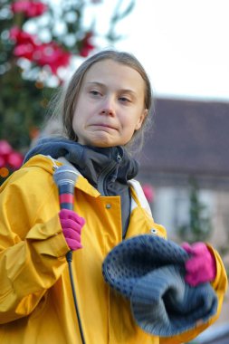 Greta Thunberg, İtalya 'da iklim değişikliğine karşı İtalyan eylemcilerle tanıştı.