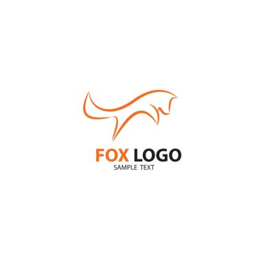 Fox logosu, simge vektör çizim atlamak
