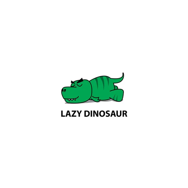 Lazy Dinosaur Funny Rex Sleeping Icon Logo Design Vector Illustration Stock Vector