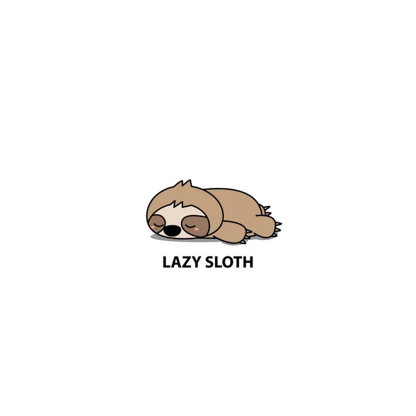 Preguiça Preguiça Ícone Adormecido Bonito Preguiça Design Logotipo Ilustração Vetorial — Vetor de Stock