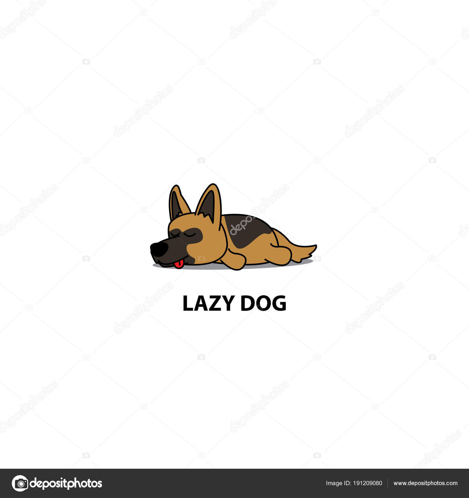 lazy dog cartoon